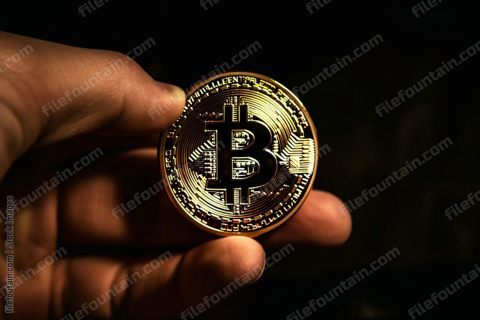 Hand Holding Bitcoin