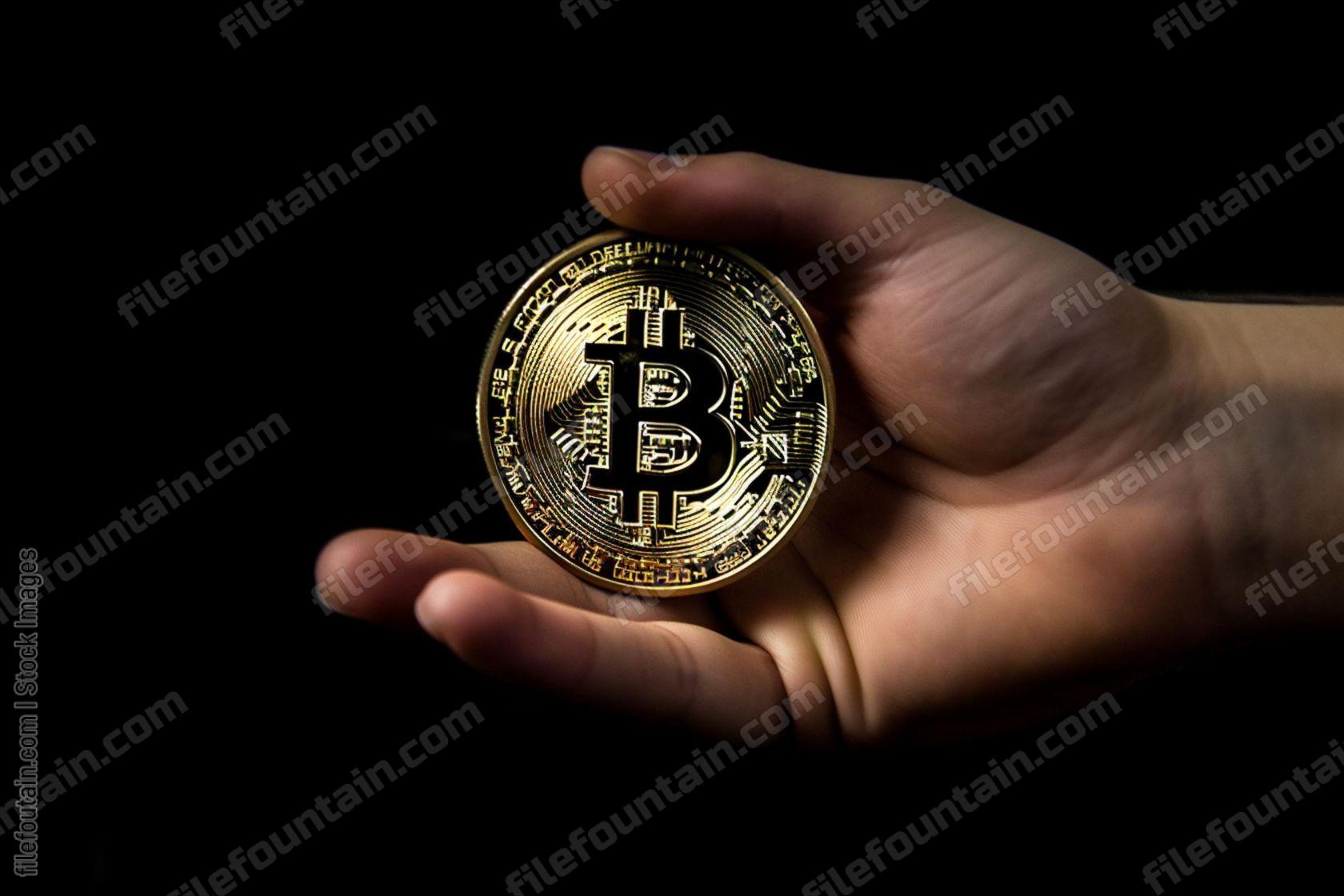 Hand Holding Bitcoin