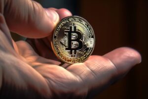 Hand Holding Bitcoin