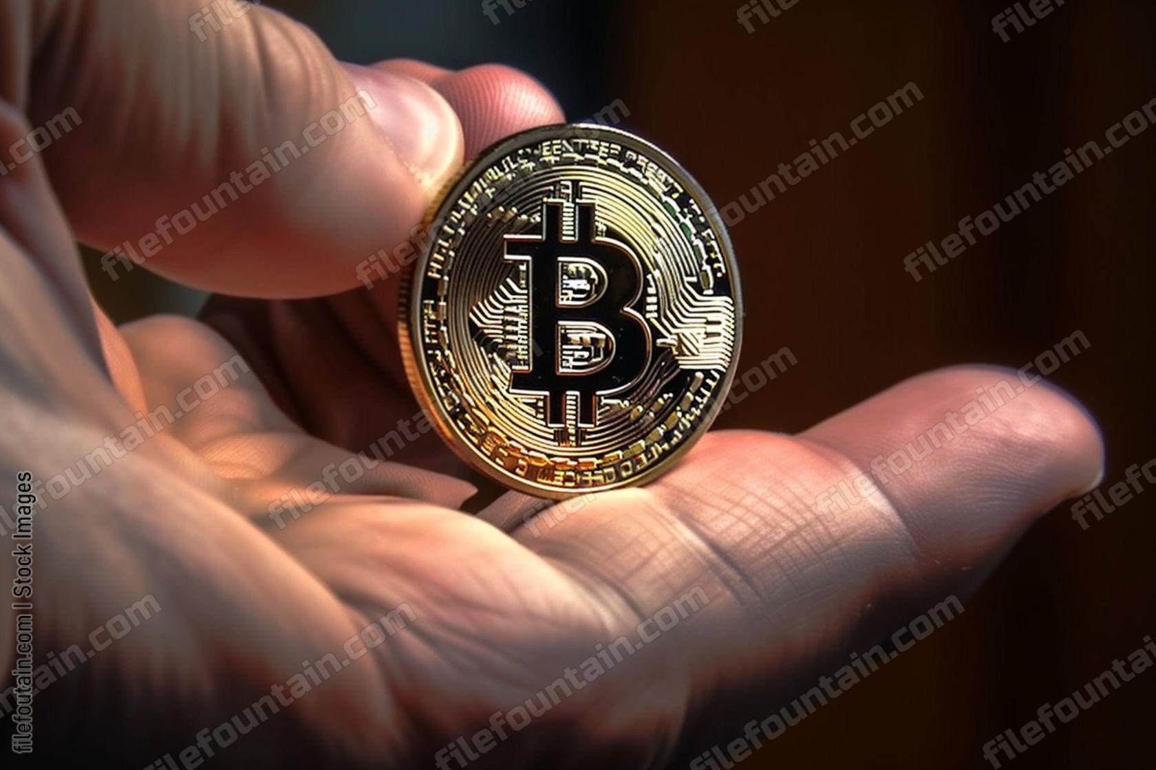 Hand Holding Bitcoin