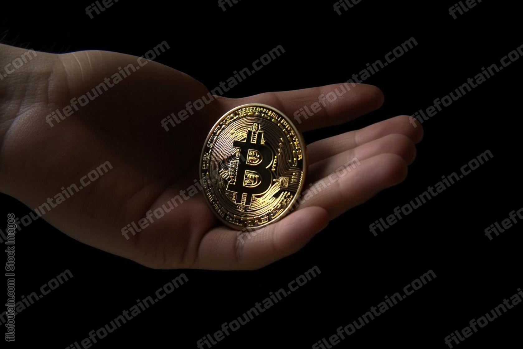 Hand Holding Bitcoin