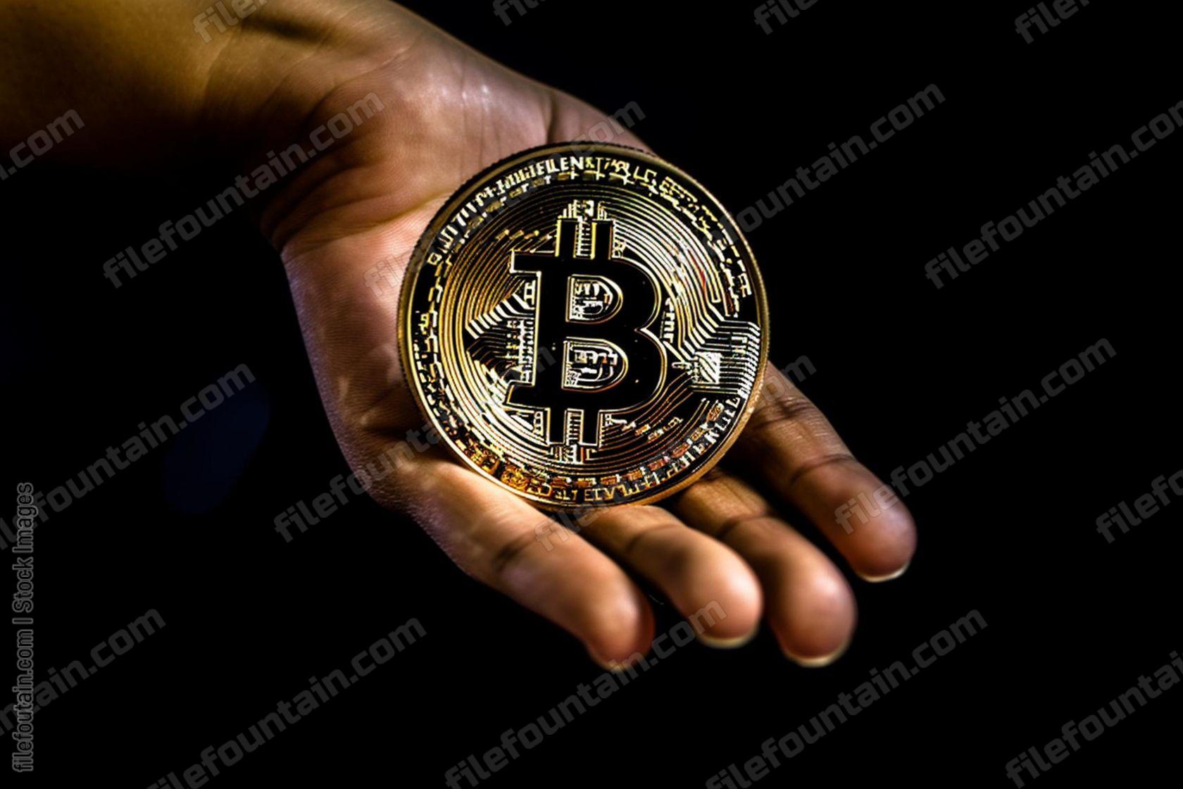 Hand Holding Bitcoin