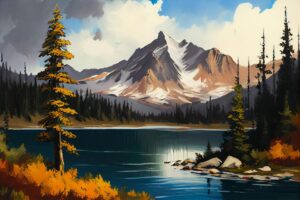 Oil Canvas Painting of Nature Wildlife