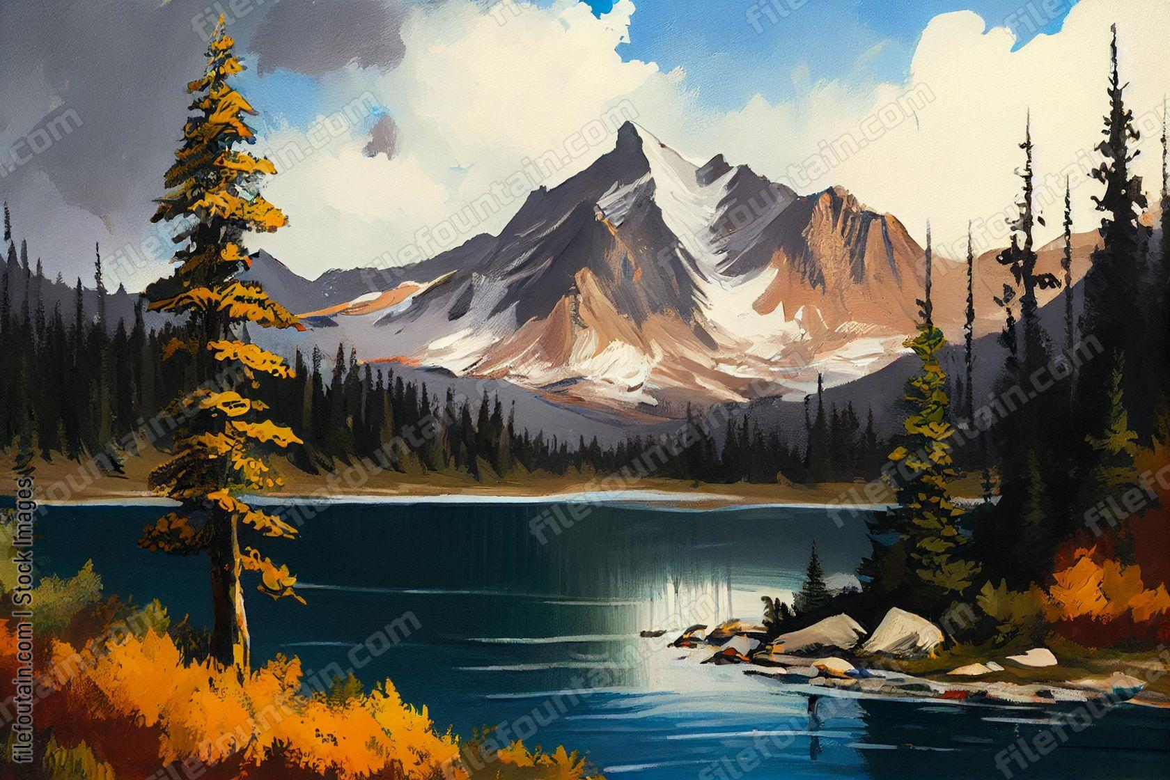 Oil Canvas Painting of Nature Wildlife