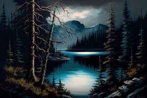 Oil Canvas Painting of Nature Wildlife