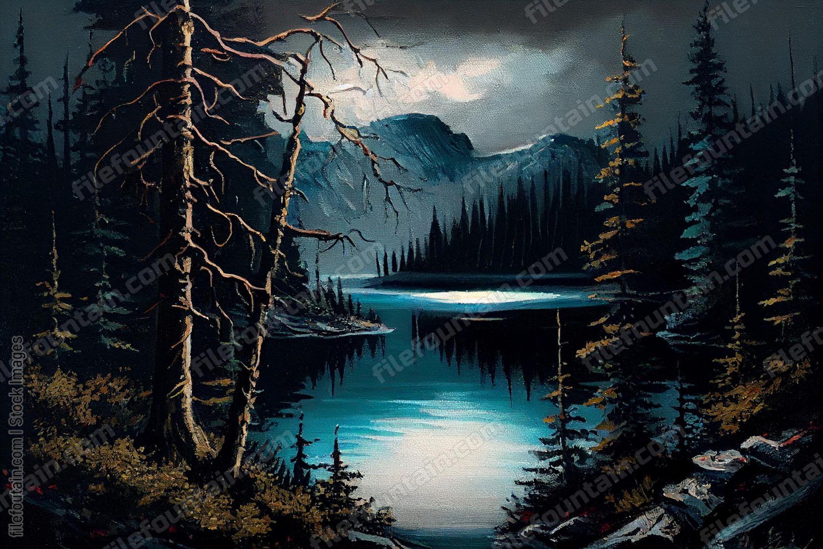 Oil Canvas Painting of Nature Wildlife