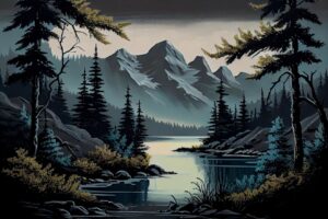 Oil Canvas Painting of Nature Wildlife