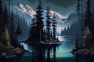 Oil Canvas Painting of Nature Wildlife