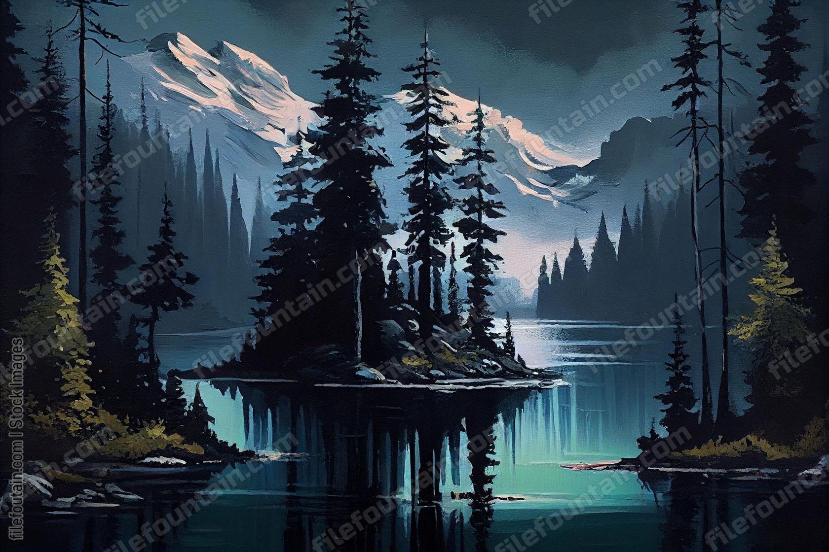 Oil Canvas Painting of Nature Wildlife