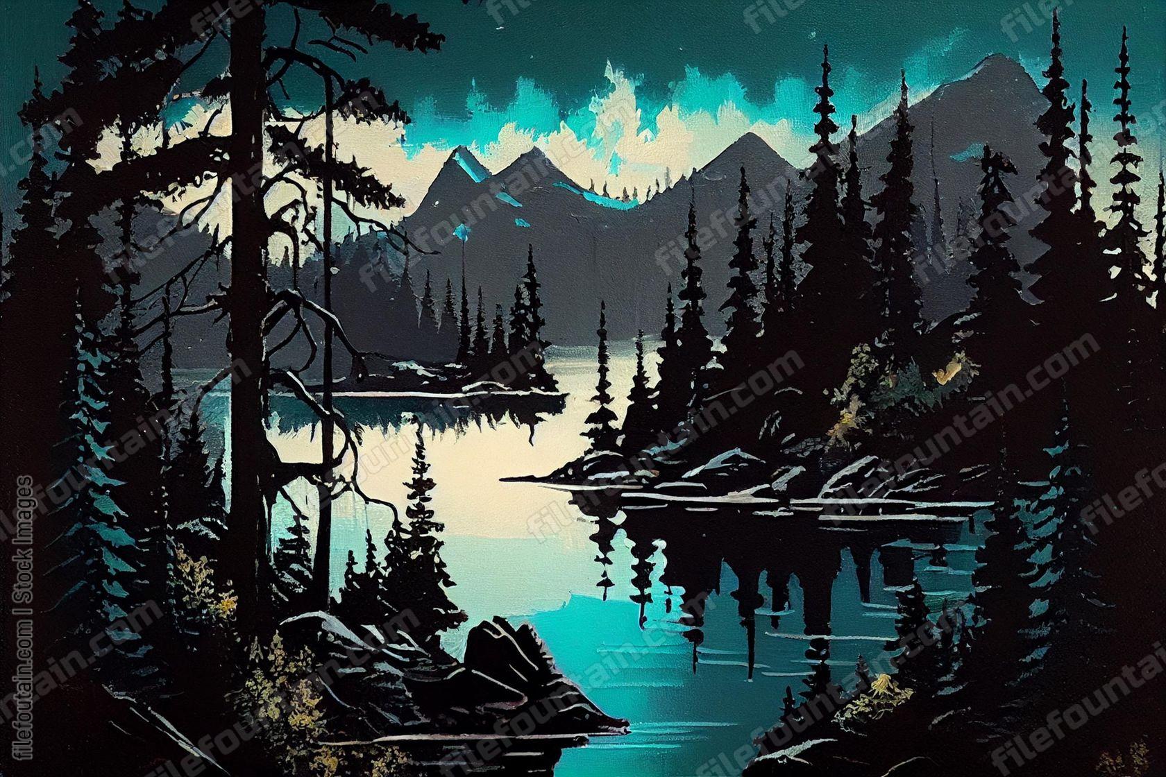 Oil Canvas Painting of Nature Wildlife