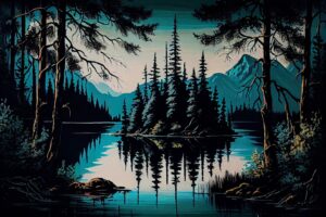 Oil Canvas Painting of Nature Wildlife