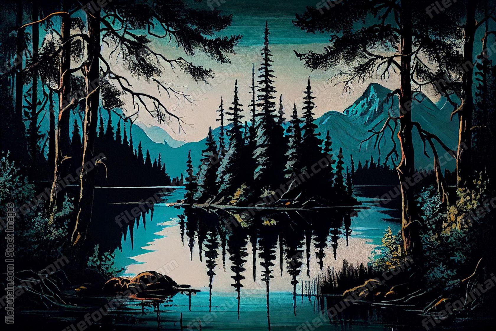 Oil Canvas Painting of Nature Wildlife