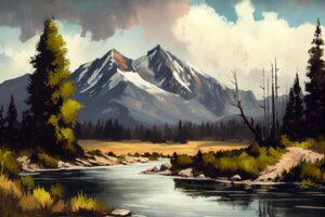 Oil Canvas Painting of Nature Wildlife