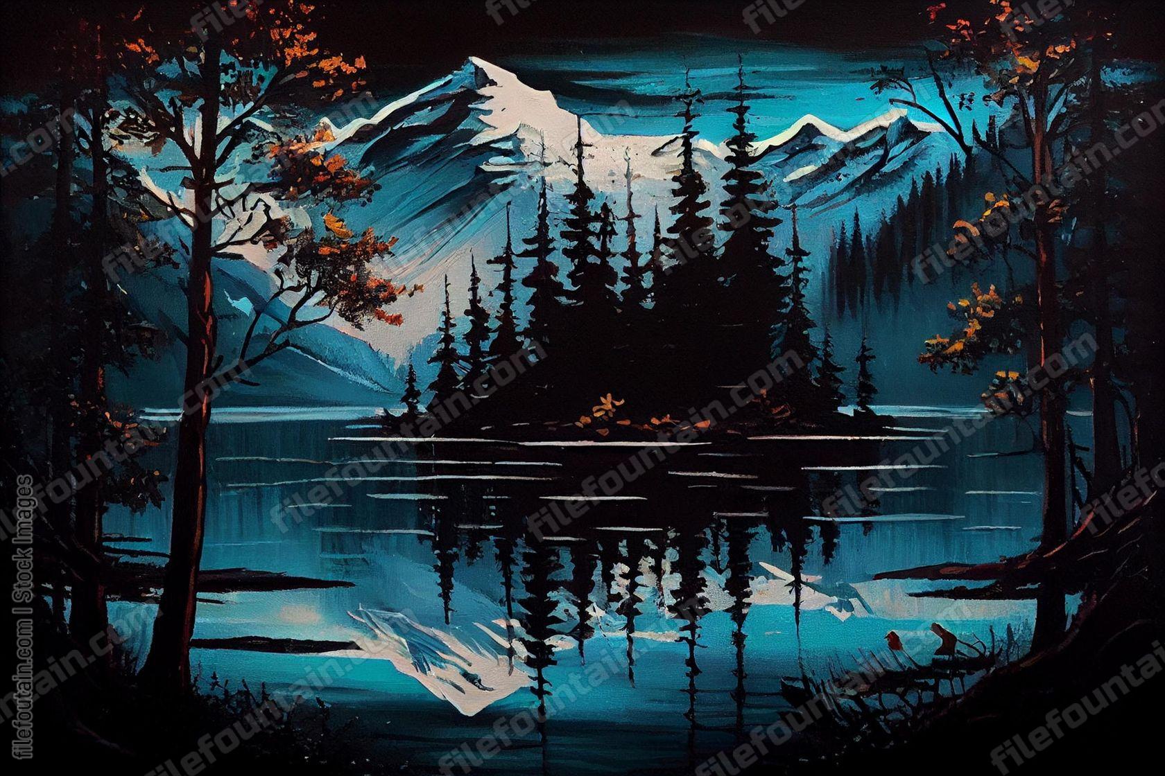 Oil Canvas Painting of Nature Wildlife