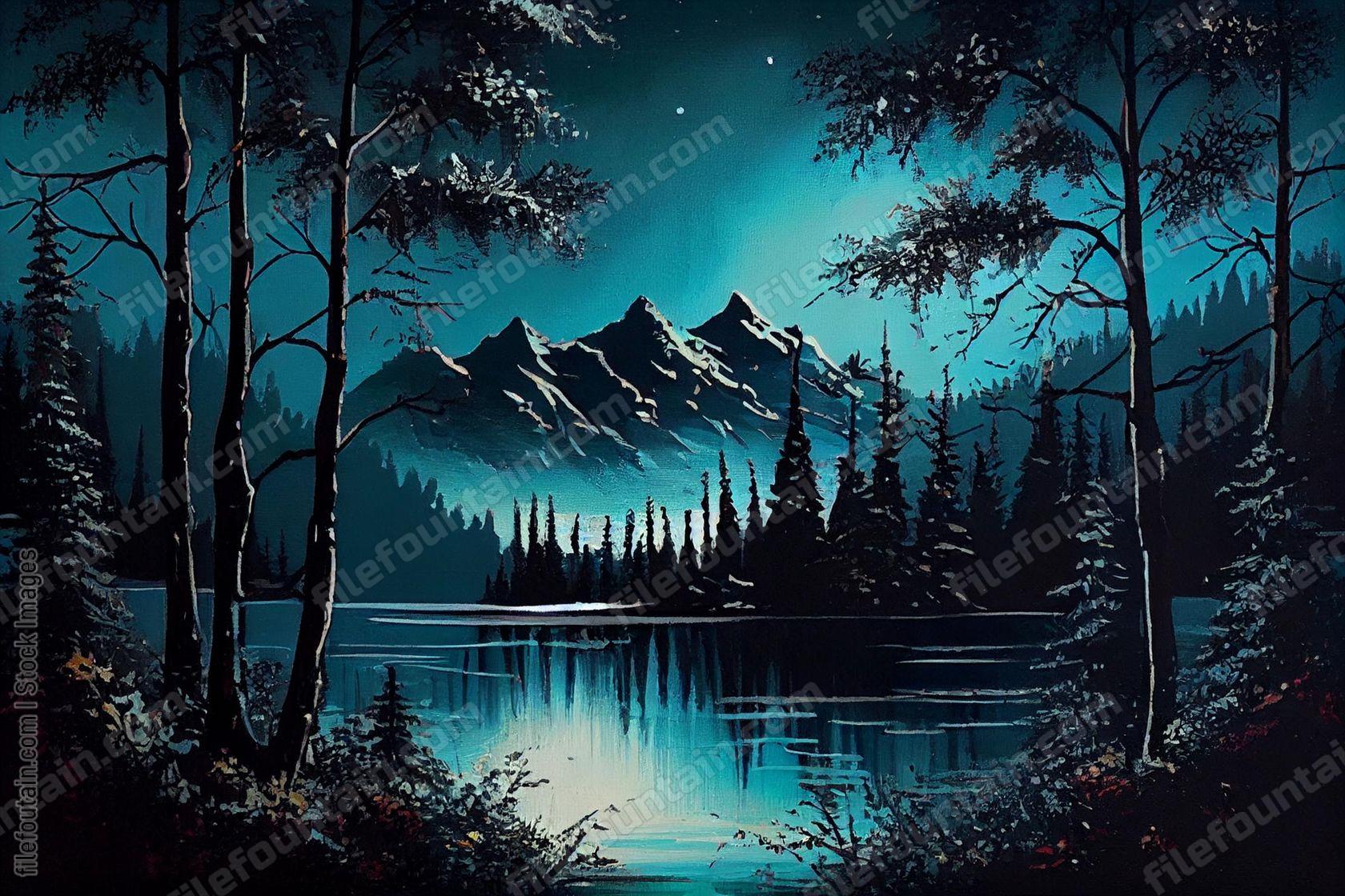Oil Canvas Painting of Nature Wildlife