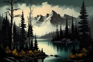 Oil Canvas Painting of Nature Wildlife