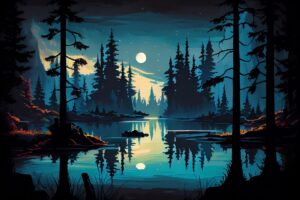 Oil Canvas Painting of Nature Wildlife