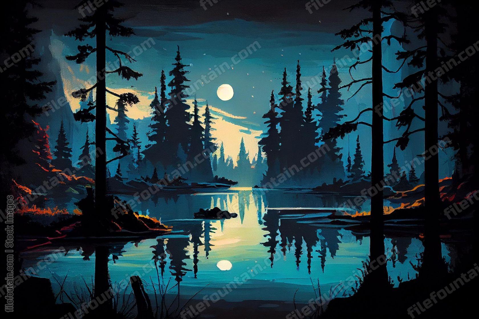 Oil Canvas Painting of Nature Wildlife