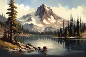 Oil Canvas Painting of Nature Wildlife