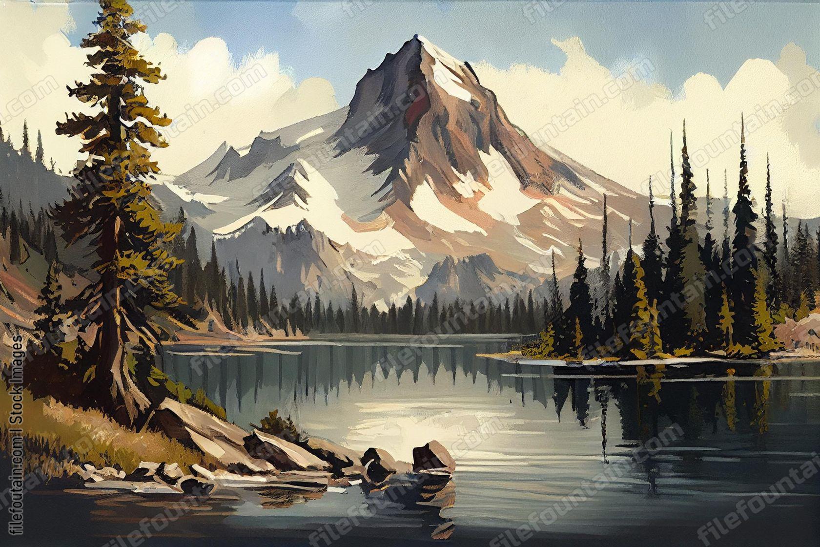 Oil Canvas Painting of Nature Wildlife