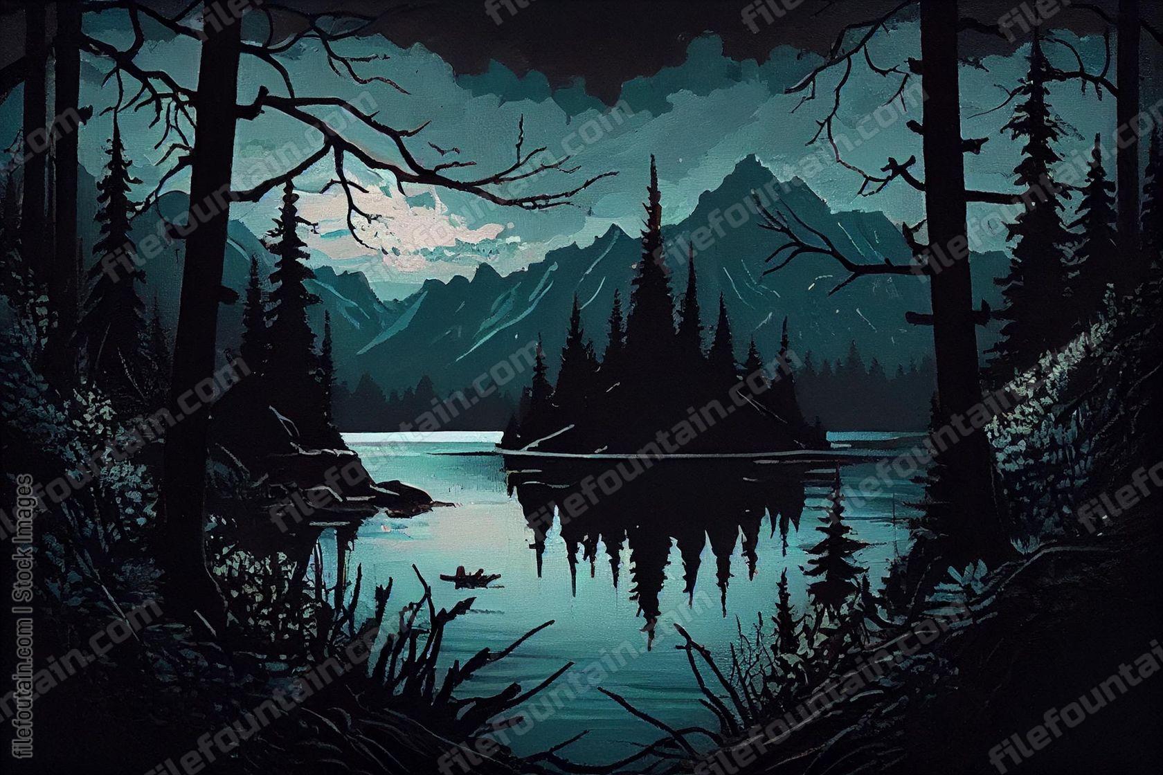 Oil Canvas Painting of Nature Wildlife