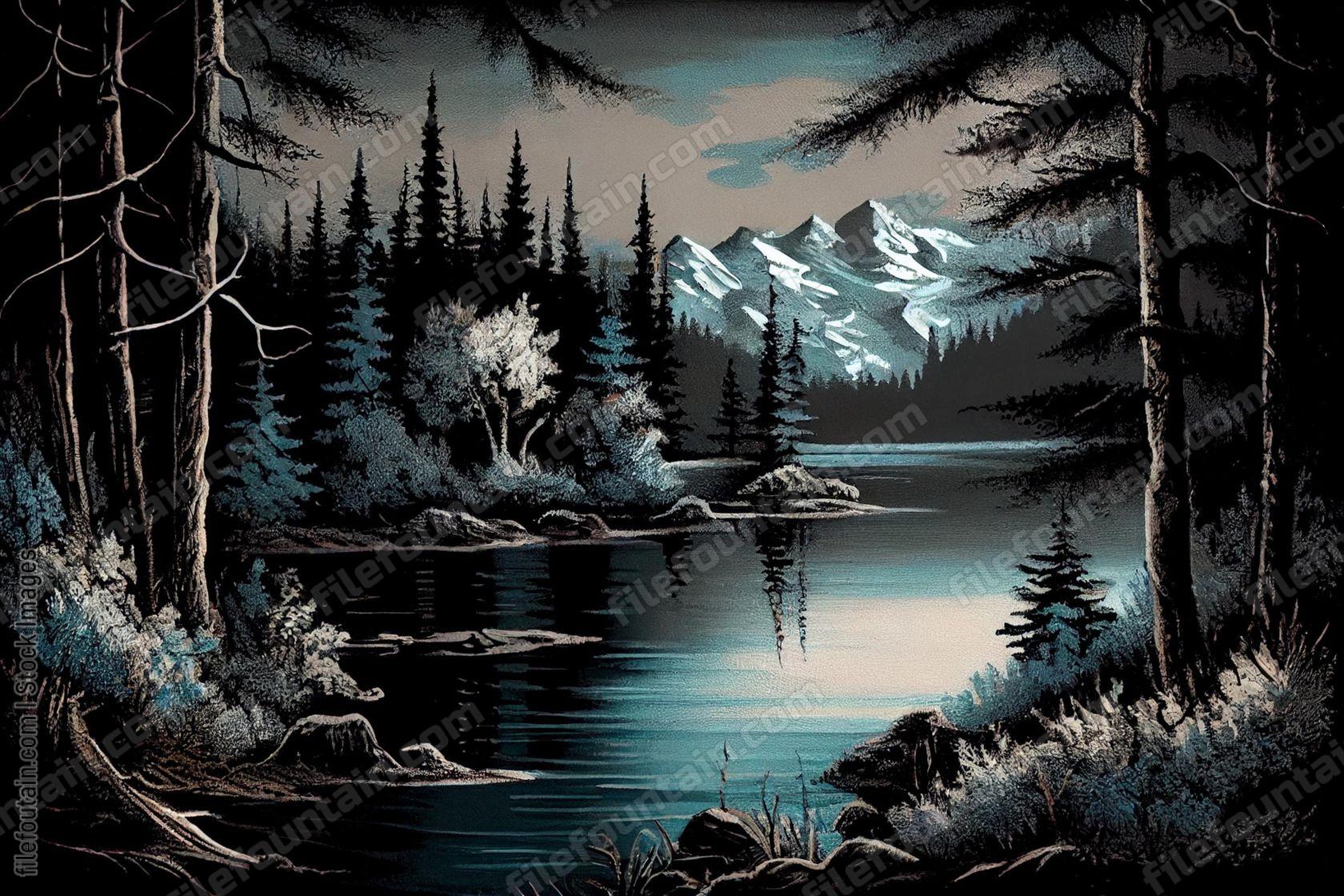 Oil Canvas Painting of Nature Wildlife