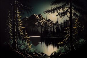 Oil Canvas Painting of Nature Wildlife