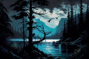 Oil Canvas Painting of Nature Wildlife