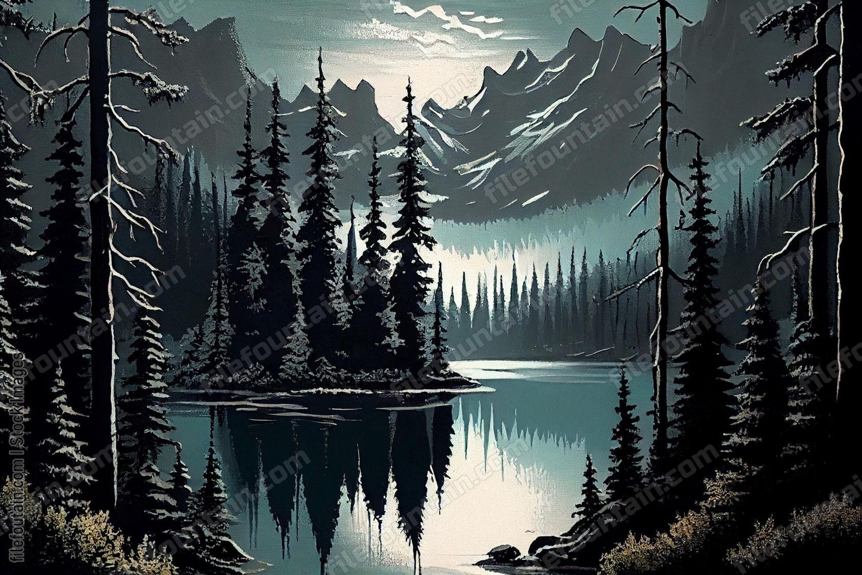 Oil Canvas Painting of Nature Wildlife