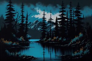 Oil Canvas Painting of Nature Wildlife