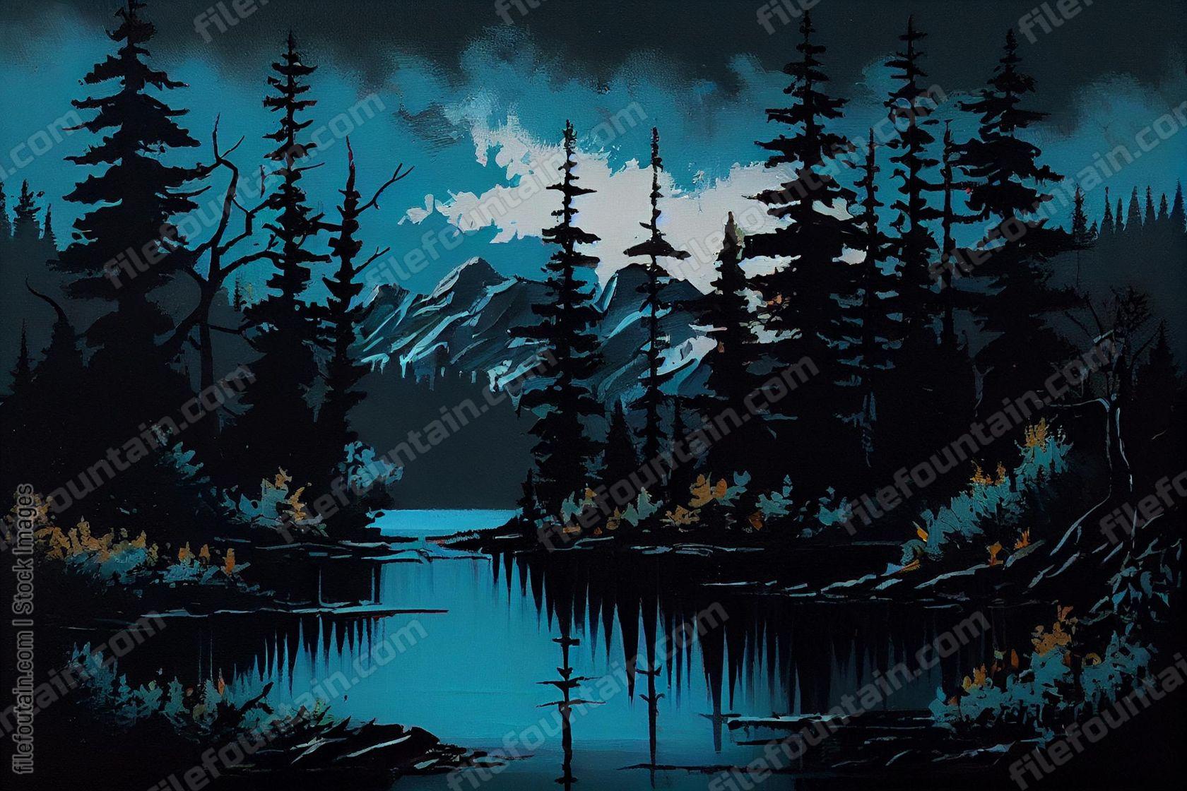 Oil Canvas Painting of Nature Wildlife