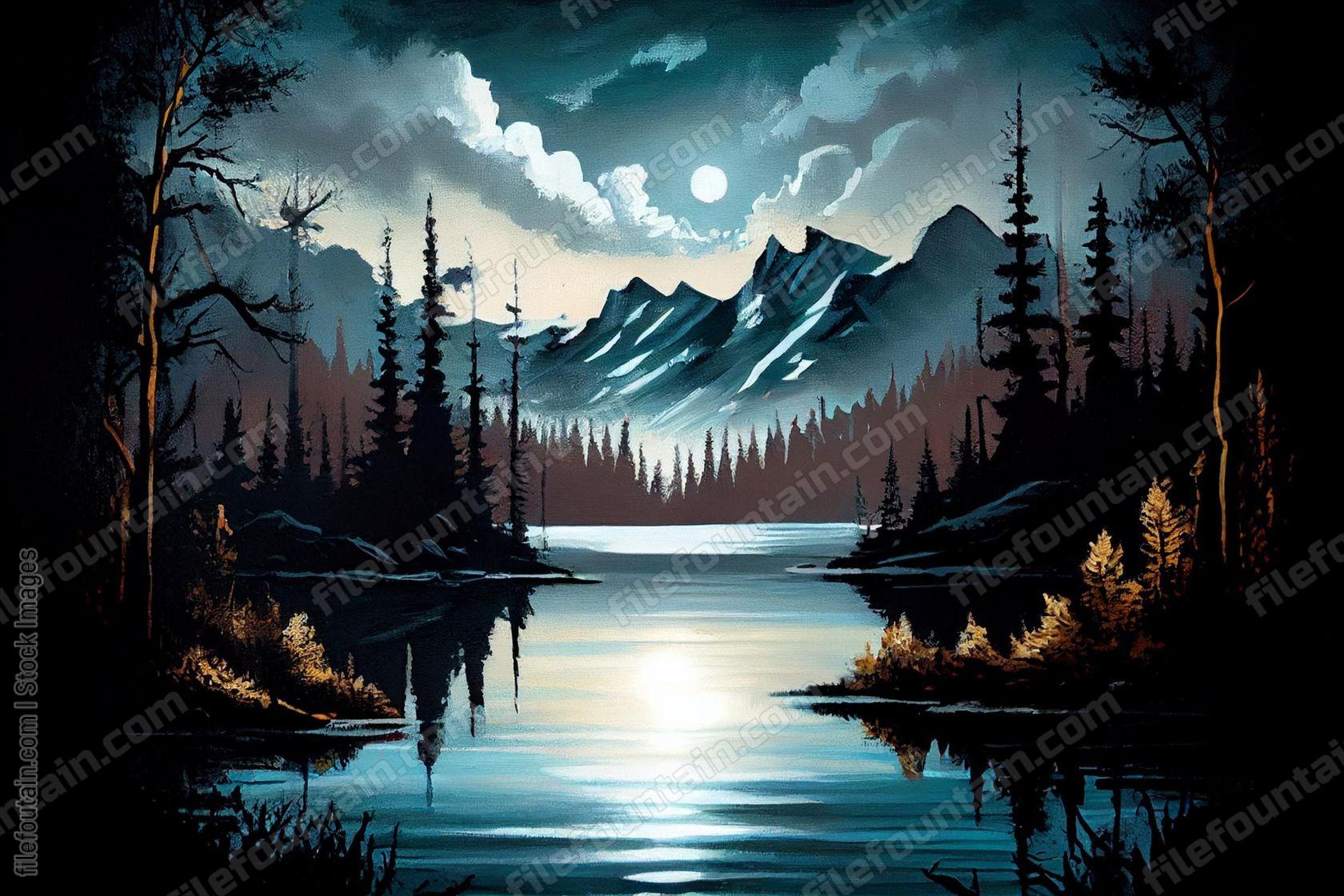 Oil Canvas Painting of Nature Wildlife