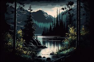 Oil Canvas Painting of Nature Wildlife