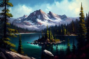 Oil Canvas Painting of Nature Wildlife