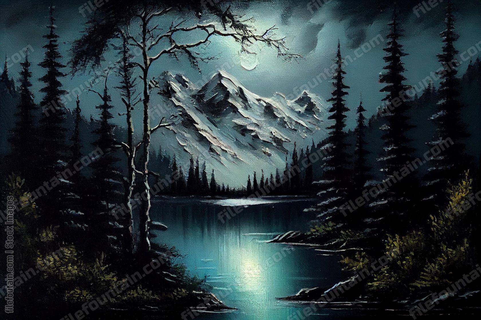 Oil Canvas Painting of Nature Wildlife