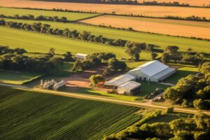 Aeriel View Of A Farm