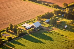 Aeriel View Of A Farm
