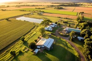 Aeriel View Of A Farm