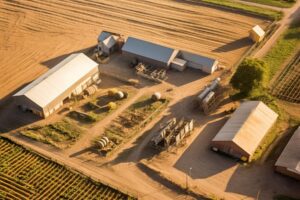Aeriel View Of A Farm