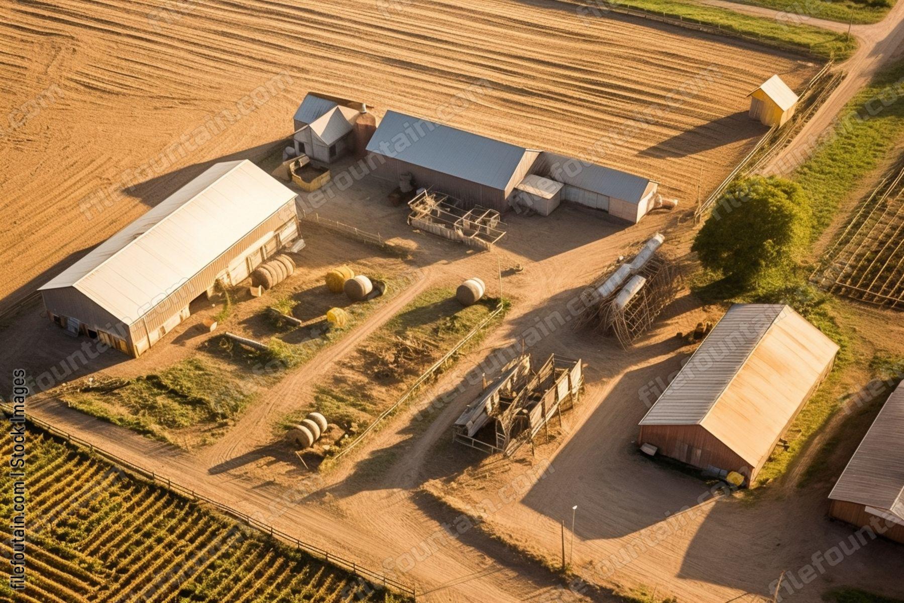 Aeriel View Of A Farm