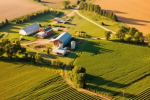 Aeriel View Of A Farm