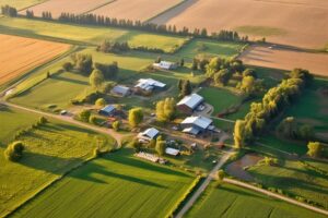 Aeriel View Of A Farm
