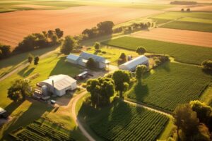 Aeriel View Of A Farm