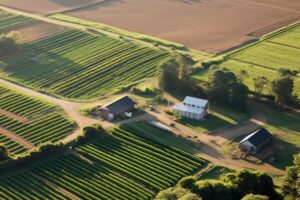 Aeriel View Of A Farm