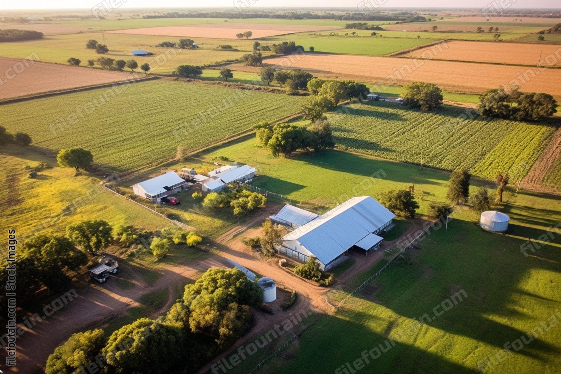 Aeriel View Of A Farm