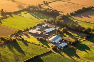 Aeriel View Of A Farm