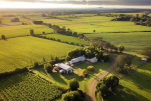 Aeriel View Of A Farm