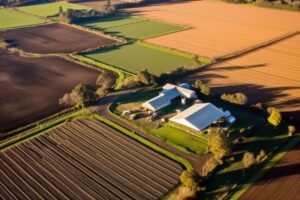 Aeriel View Of A Farm