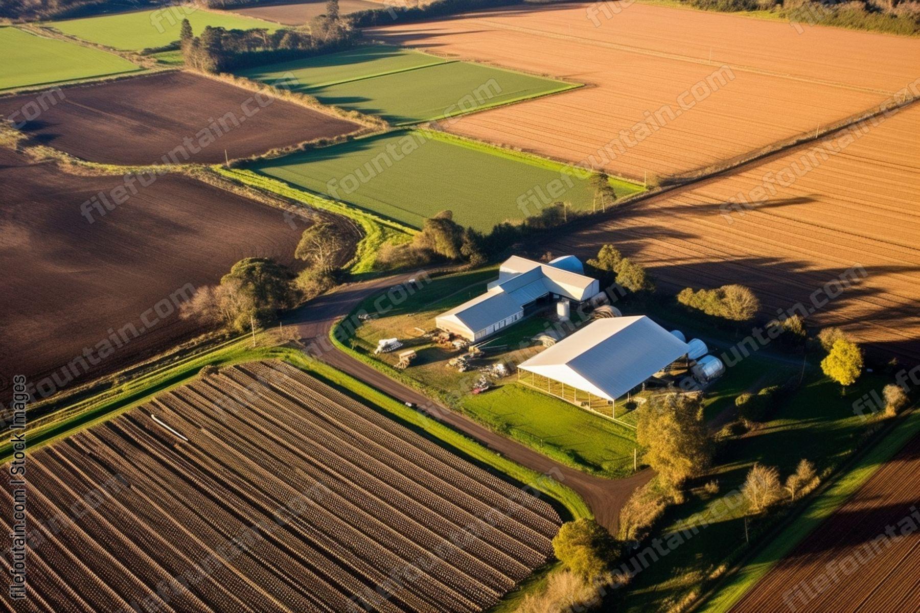 Aeriel View Of A Farm