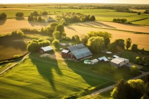 Aeriel View Of A Farm